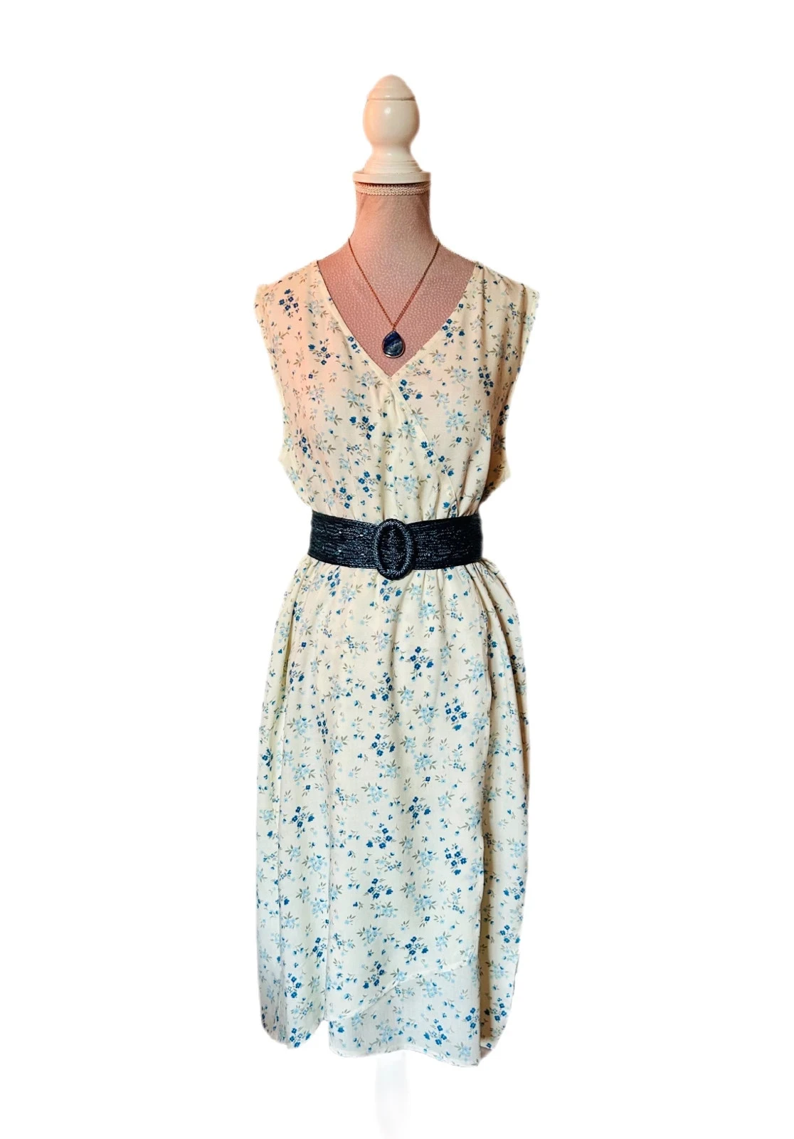 🩵🌿Vestido floral Amy Jane London boêmio cottagecore campestre pradaria romântico floral M/38🌿🩵 – photo 4